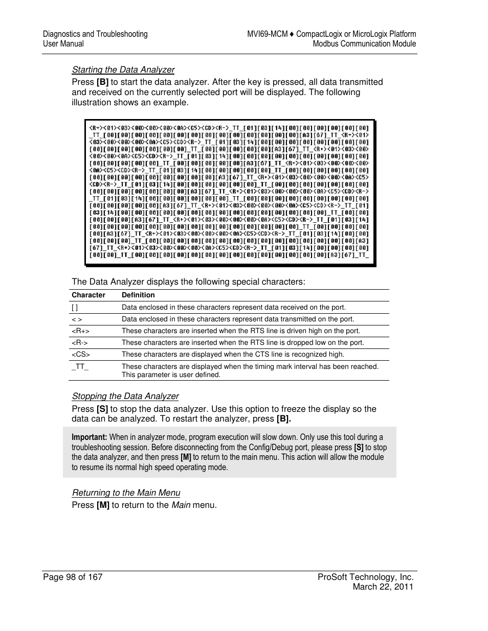 ProSoft Technology MVI69-MCM User Manual | Page 98 / 167