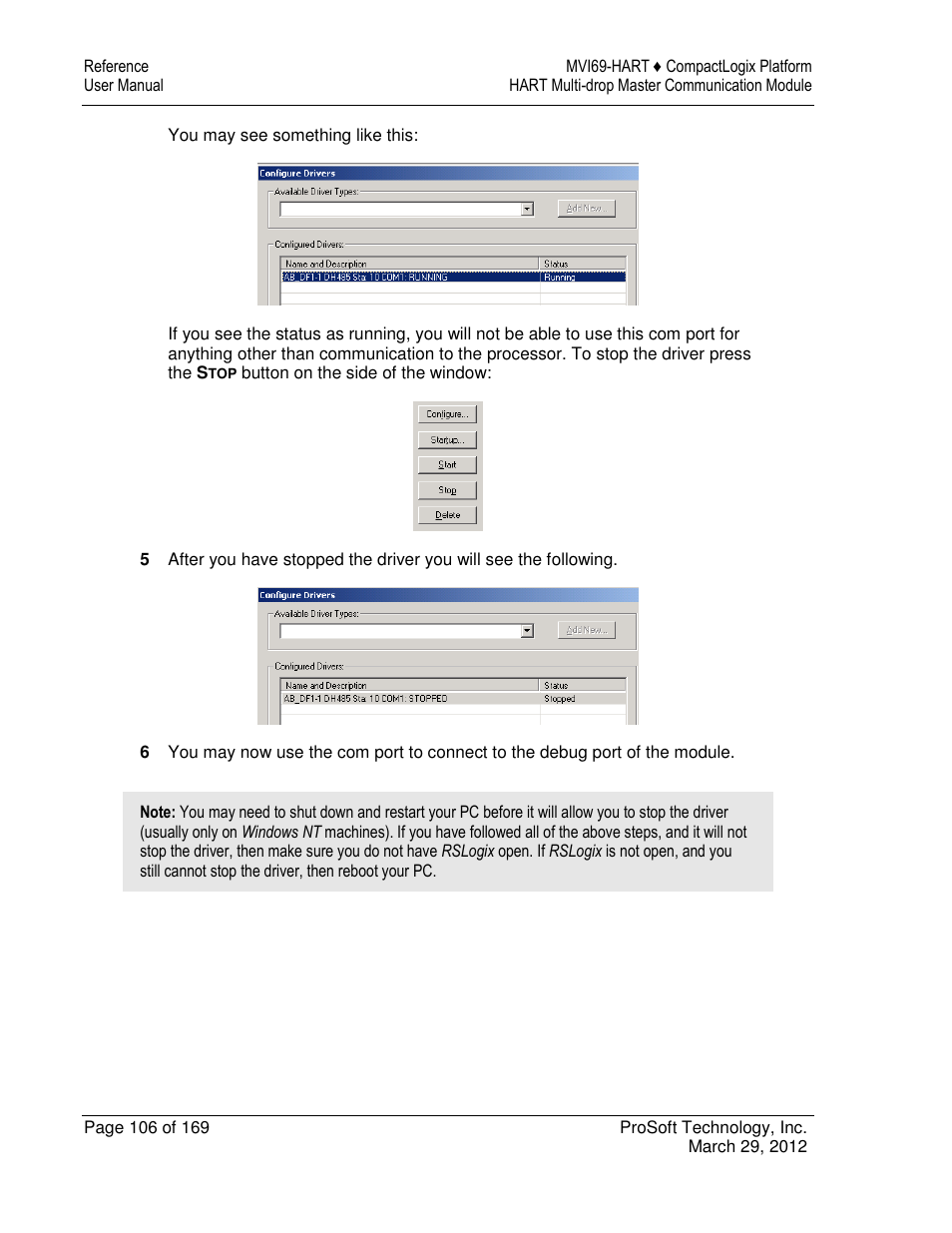 ProSoft Technology MVI69-HART User Manual | Page 106 / 169