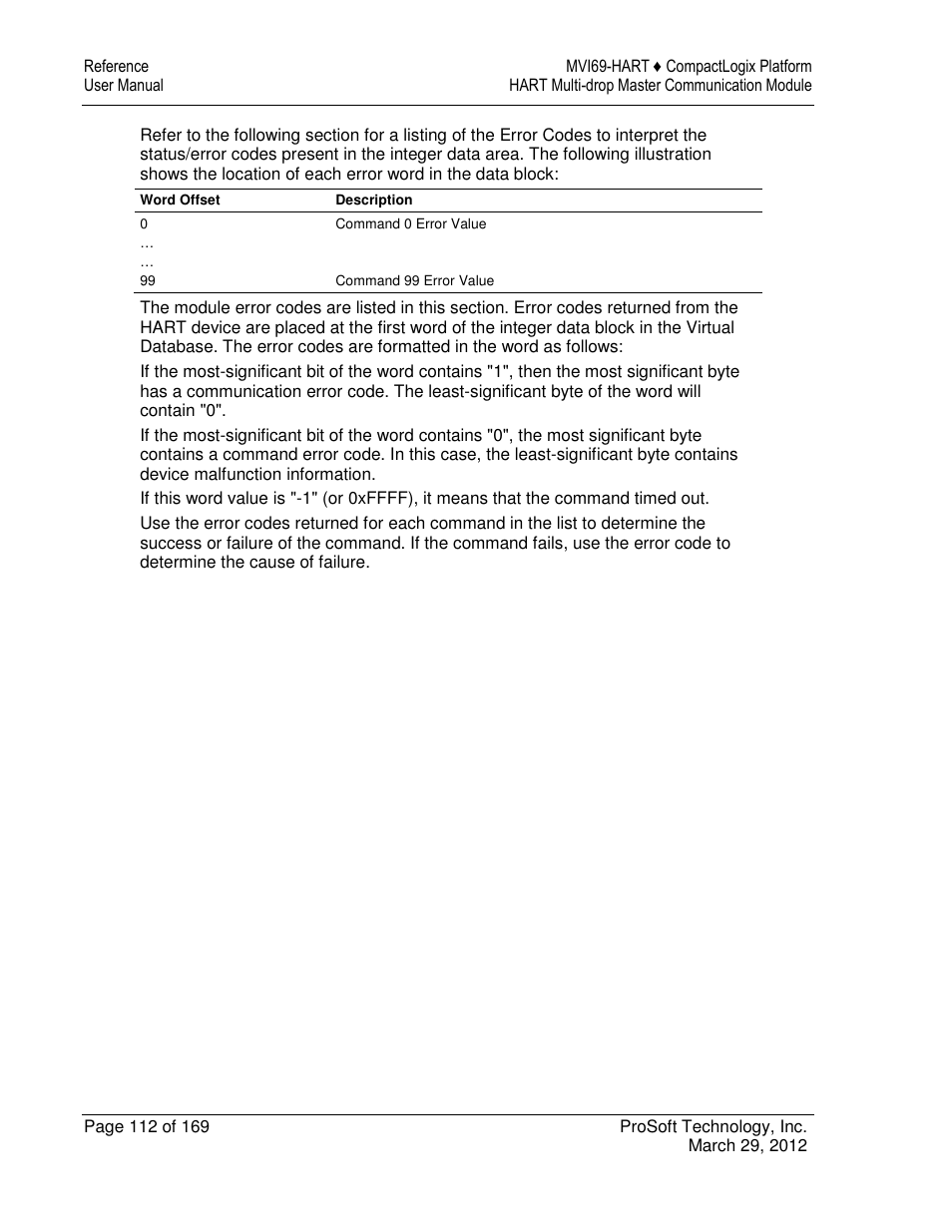 ProSoft Technology MVI69-HART User Manual | Page 112 / 169
