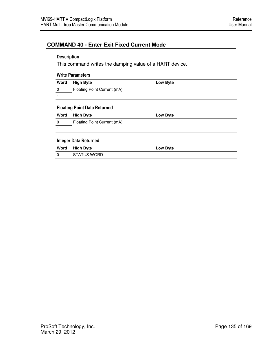 ProSoft Technology MVI69-HART User Manual | Page 135 / 169