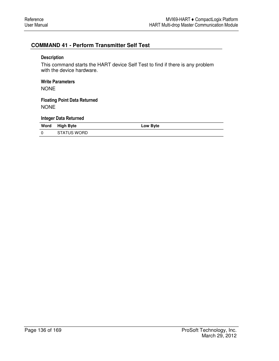 ProSoft Technology MVI69-HART User Manual | Page 136 / 169