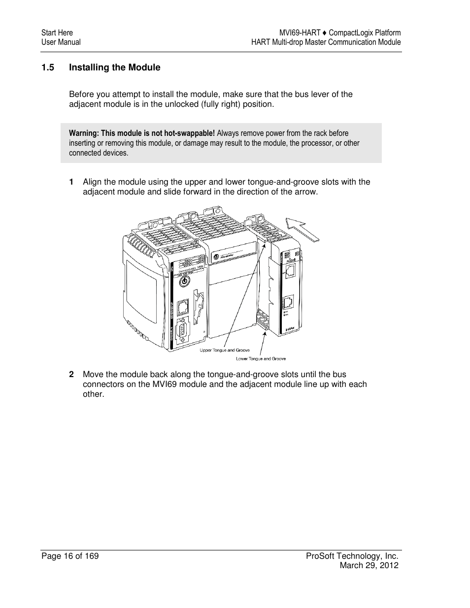 ProSoft Technology MVI69-HART User Manual | Page 16 / 169