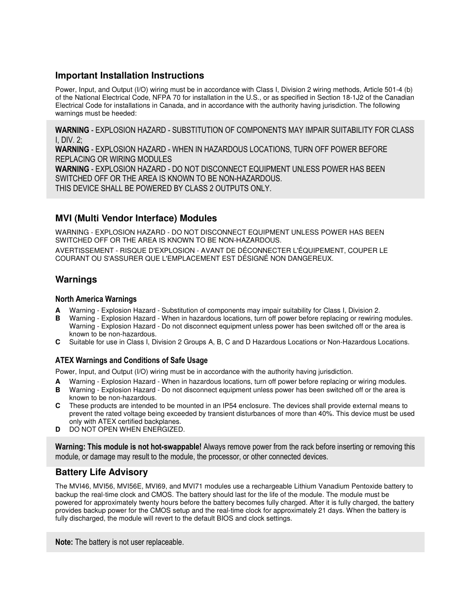 ProSoft Technology MVI69-HART User Manual | Page 3 / 169