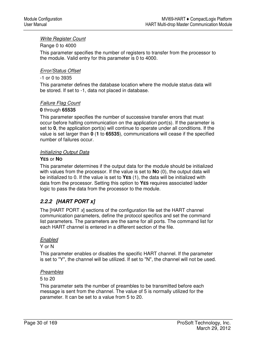 ProSoft Technology MVI69-HART User Manual | Page 30 / 169