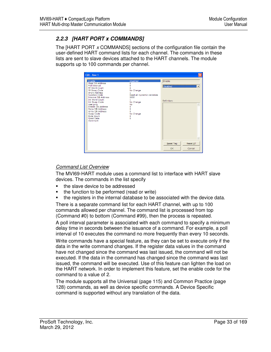 ProSoft Technology MVI69-HART User Manual | Page 33 / 169