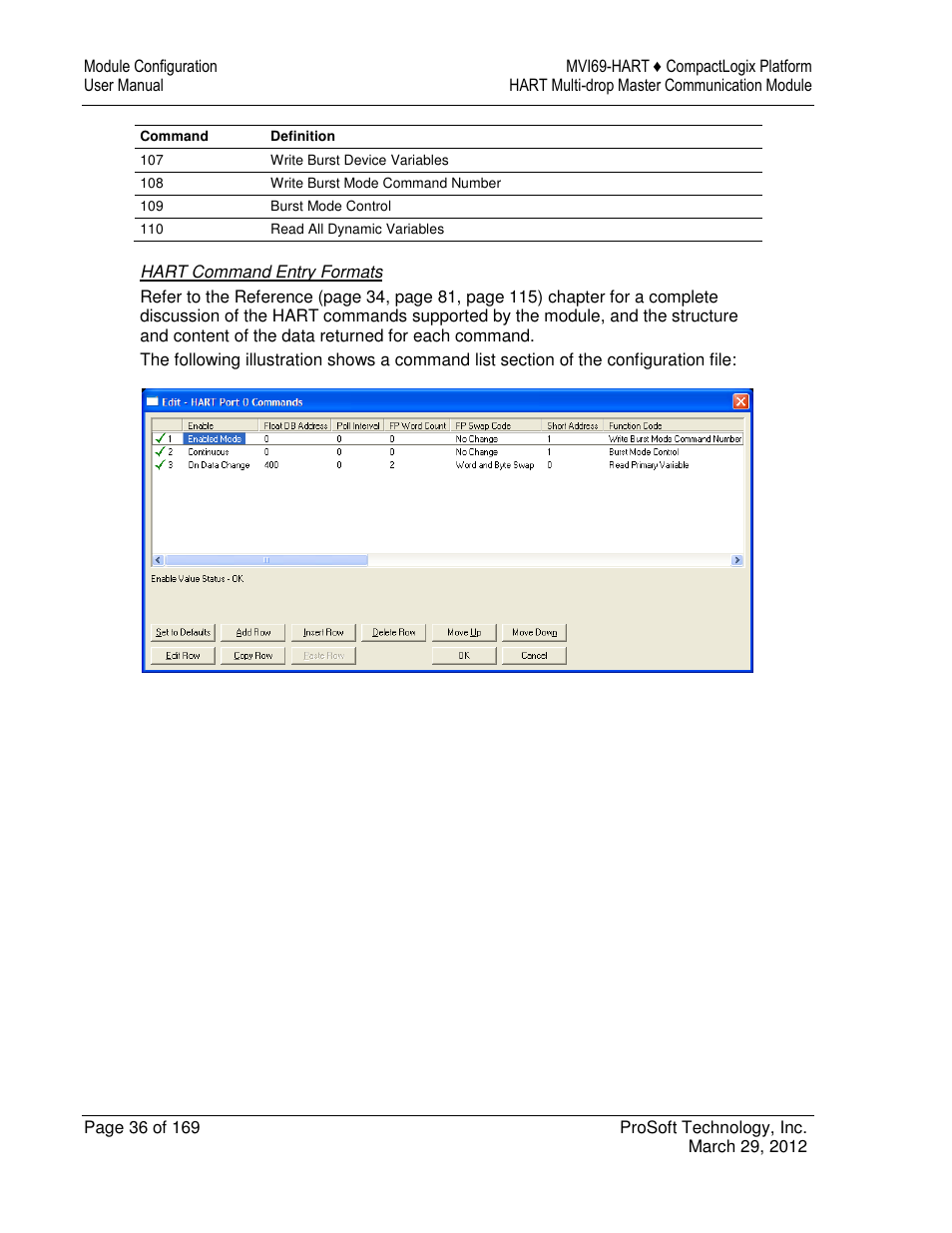 ProSoft Technology MVI69-HART User Manual | Page 36 / 169
