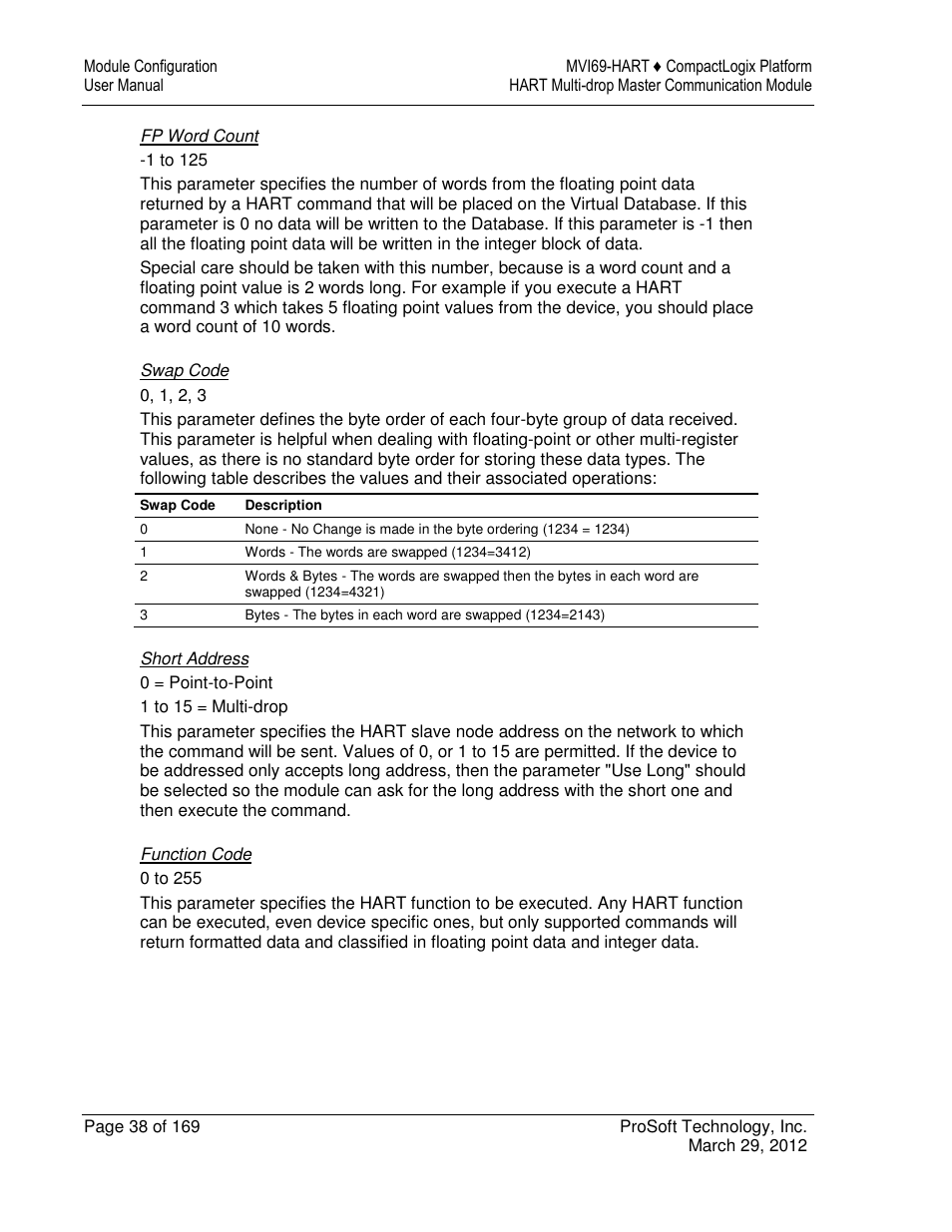 ProSoft Technology MVI69-HART User Manual | Page 38 / 169