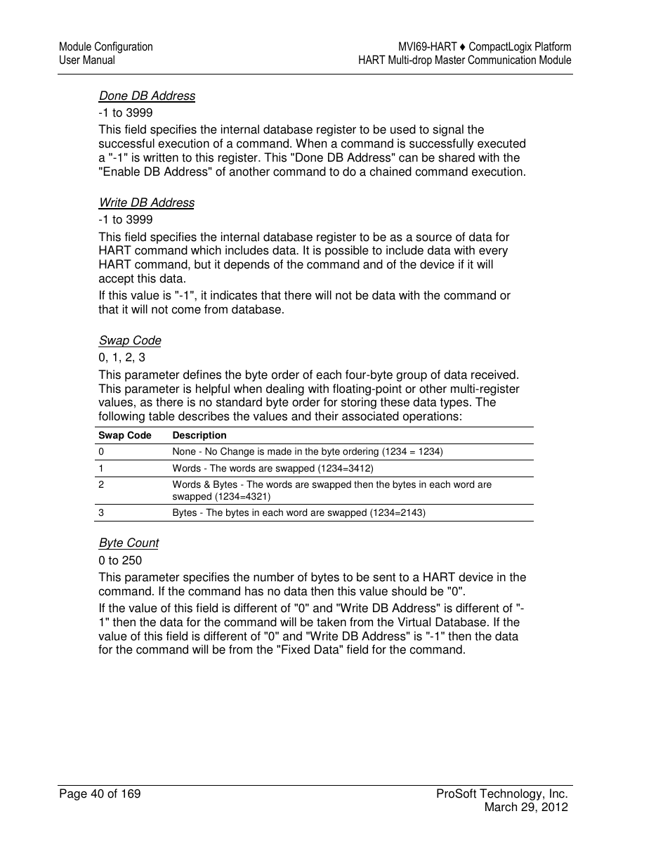 ProSoft Technology MVI69-HART User Manual | Page 40 / 169