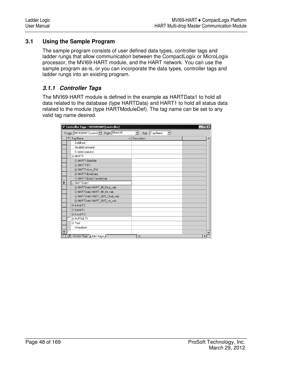 ProSoft Technology MVI69-HART User Manual | Page 48 / 169