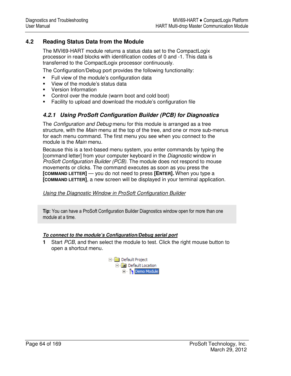 ProSoft Technology MVI69-HART User Manual | Page 64 / 169