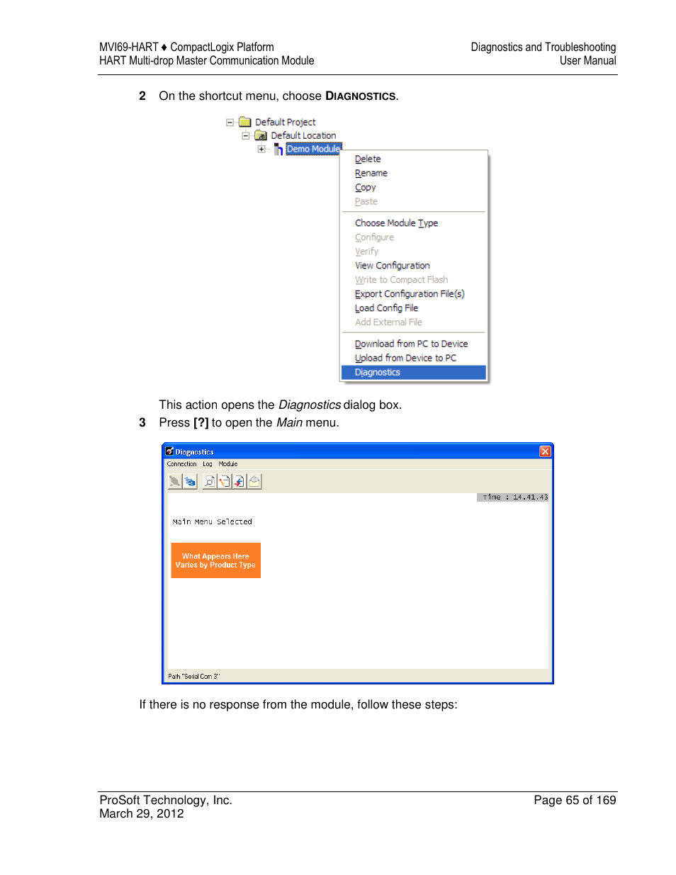 ProSoft Technology MVI69-HART User Manual | Page 65 / 169