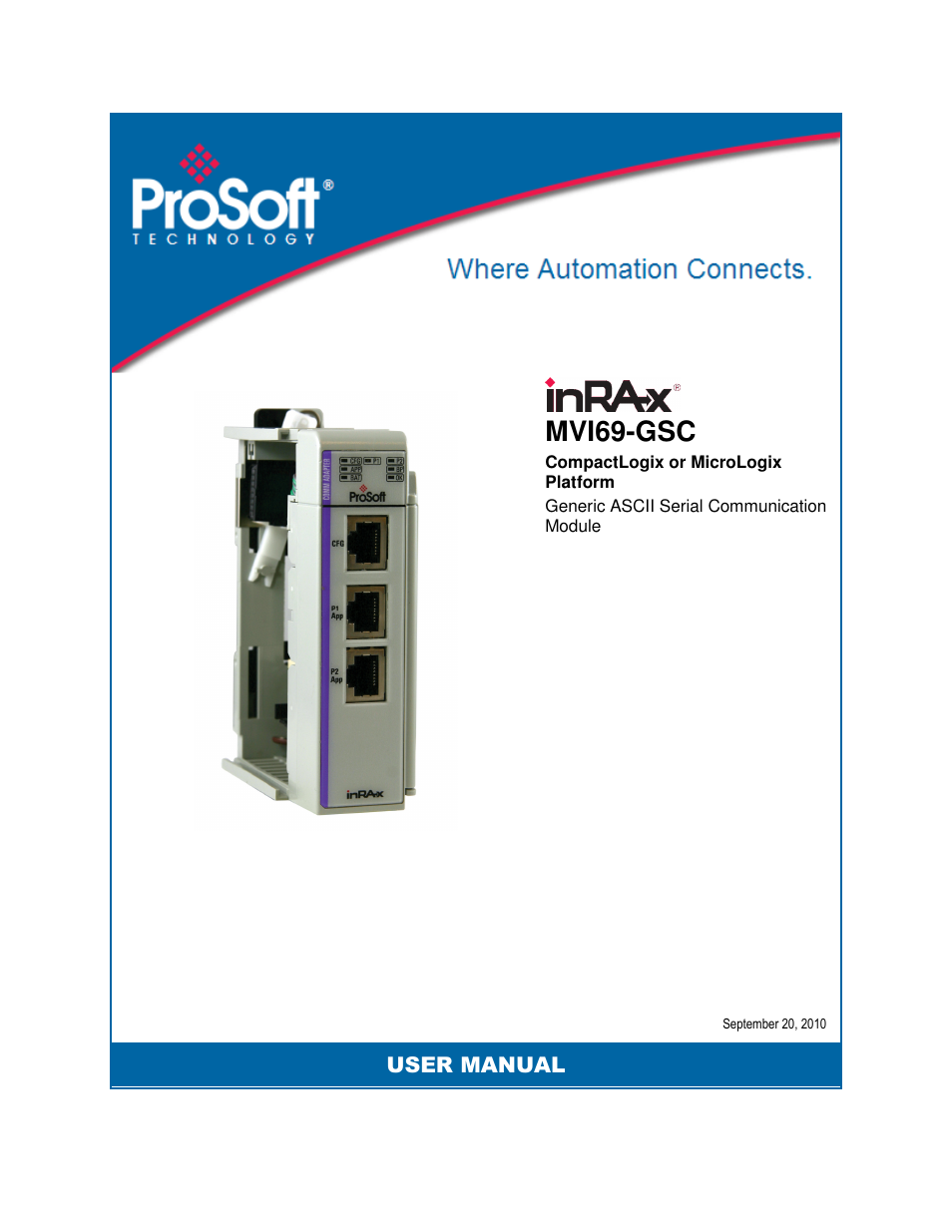 ProSoft Technology MVI69-GSC User Manual | 102 pages