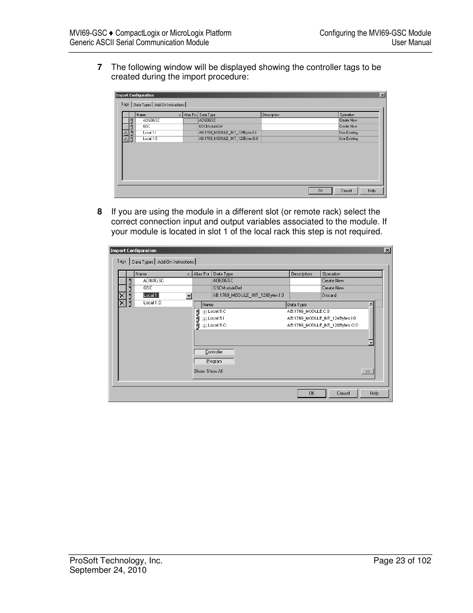 ProSoft Technology MVI69-GSC User Manual | Page 23 / 102