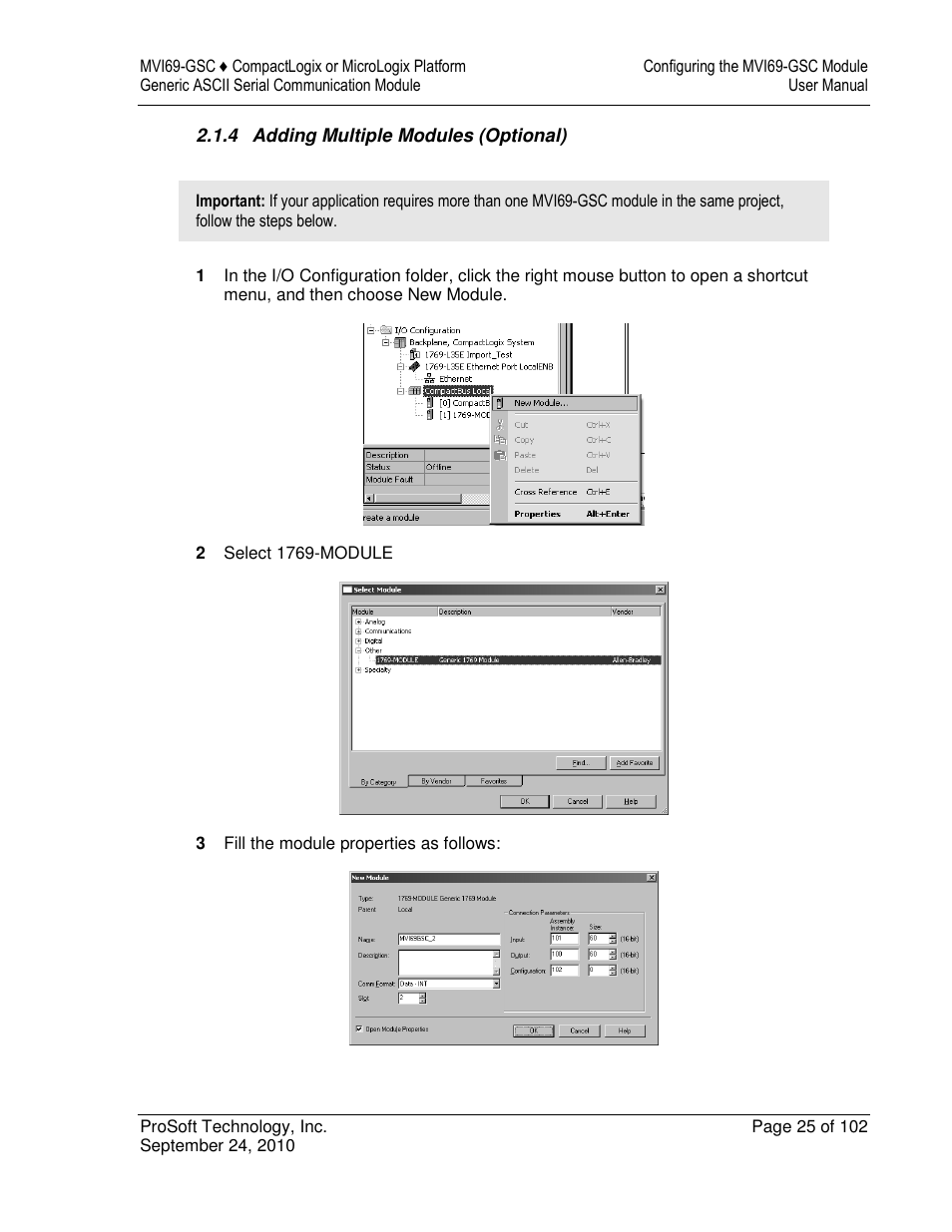 ProSoft Technology MVI69-GSC User Manual | Page 25 / 102