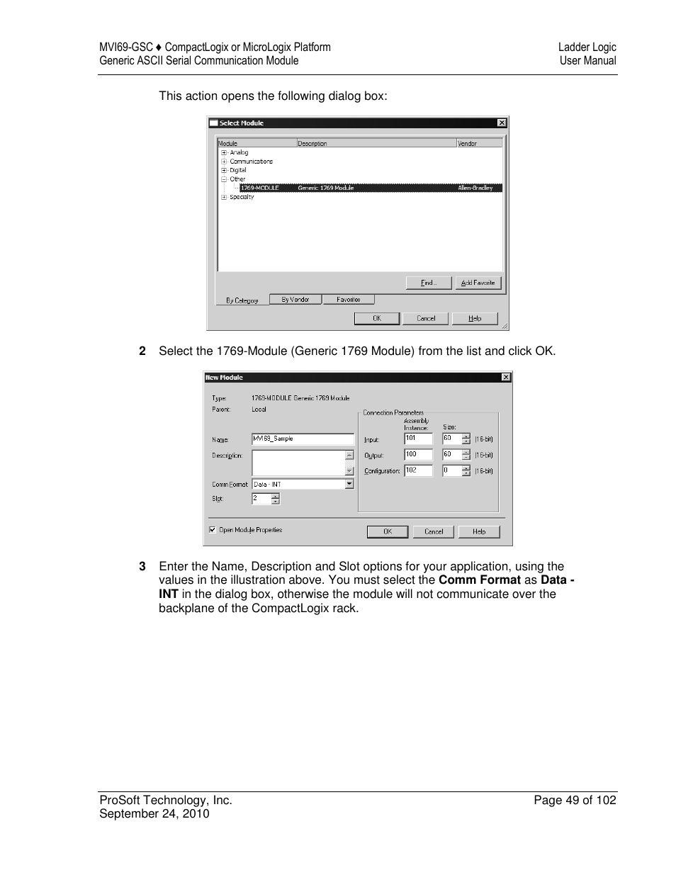 ProSoft Technology MVI69-GSC User Manual | Page 49 / 102