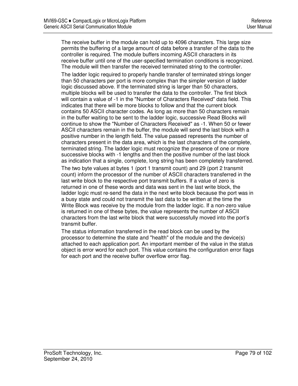 ProSoft Technology MVI69-GSC User Manual | Page 79 / 102