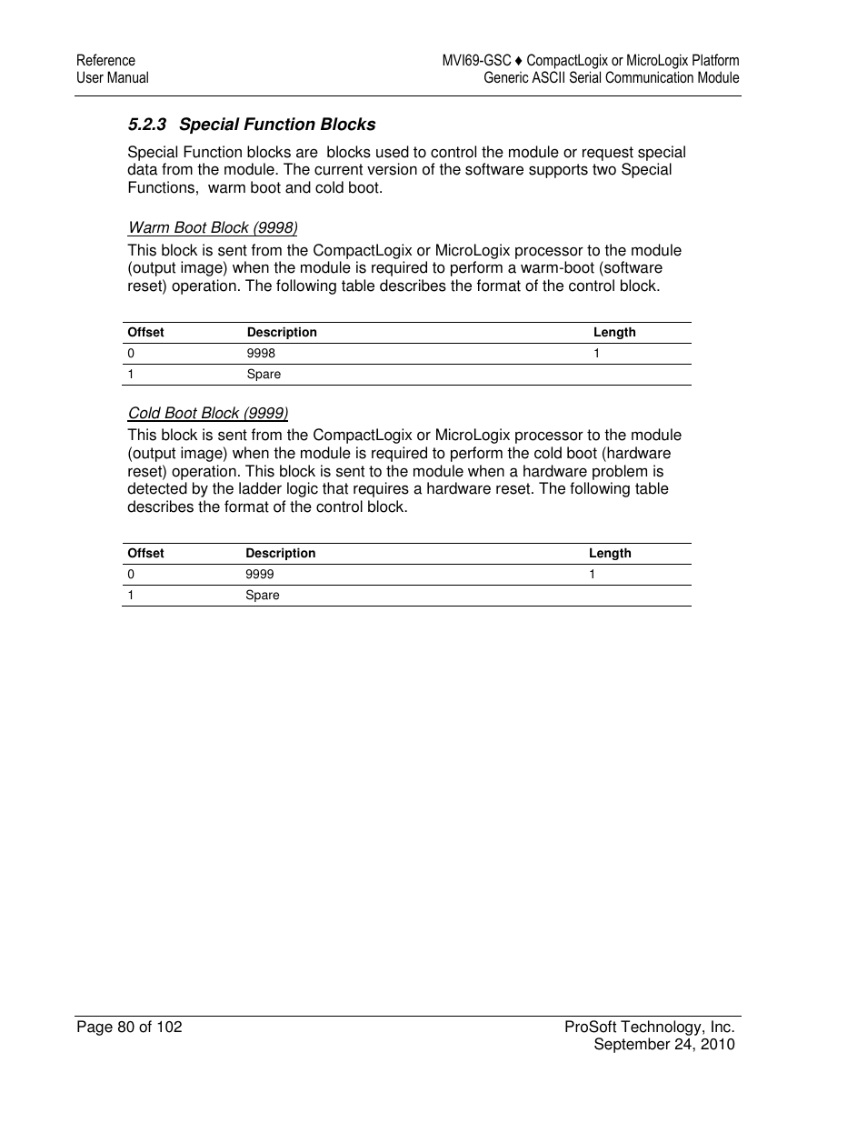 ProSoft Technology MVI69-GSC User Manual | Page 80 / 102