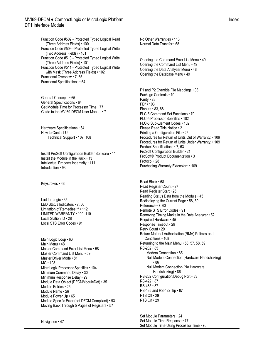 ProSoft Technology MVI69-DFCM User Manual | Page 116 / 117