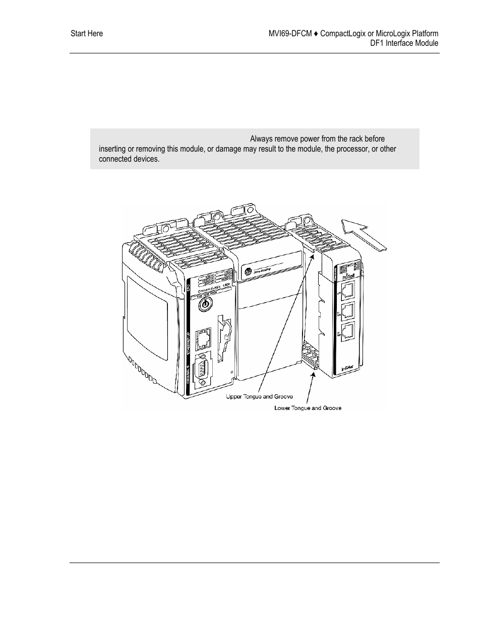 Install the module in the rack | ProSoft Technology MVI69-DFCM User Manual | Page 13 / 117