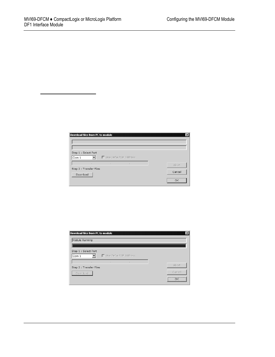 Download the project to the module, Download, Project to the module | ProSoft Technology MVI69-DFCM User Manual | Page 34 / 117