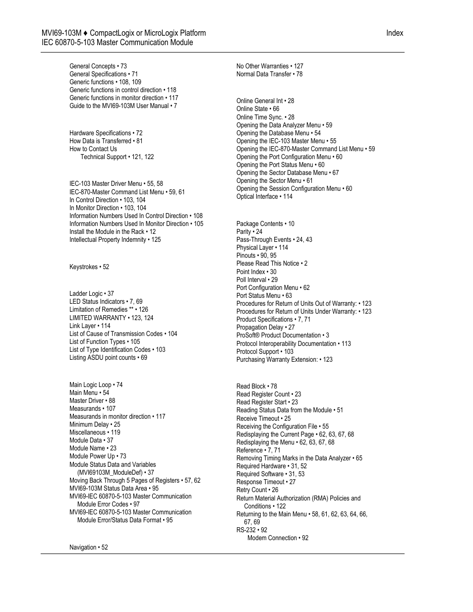 ProSoft Technology MVI69-103M User Manual | Page 130 / 131