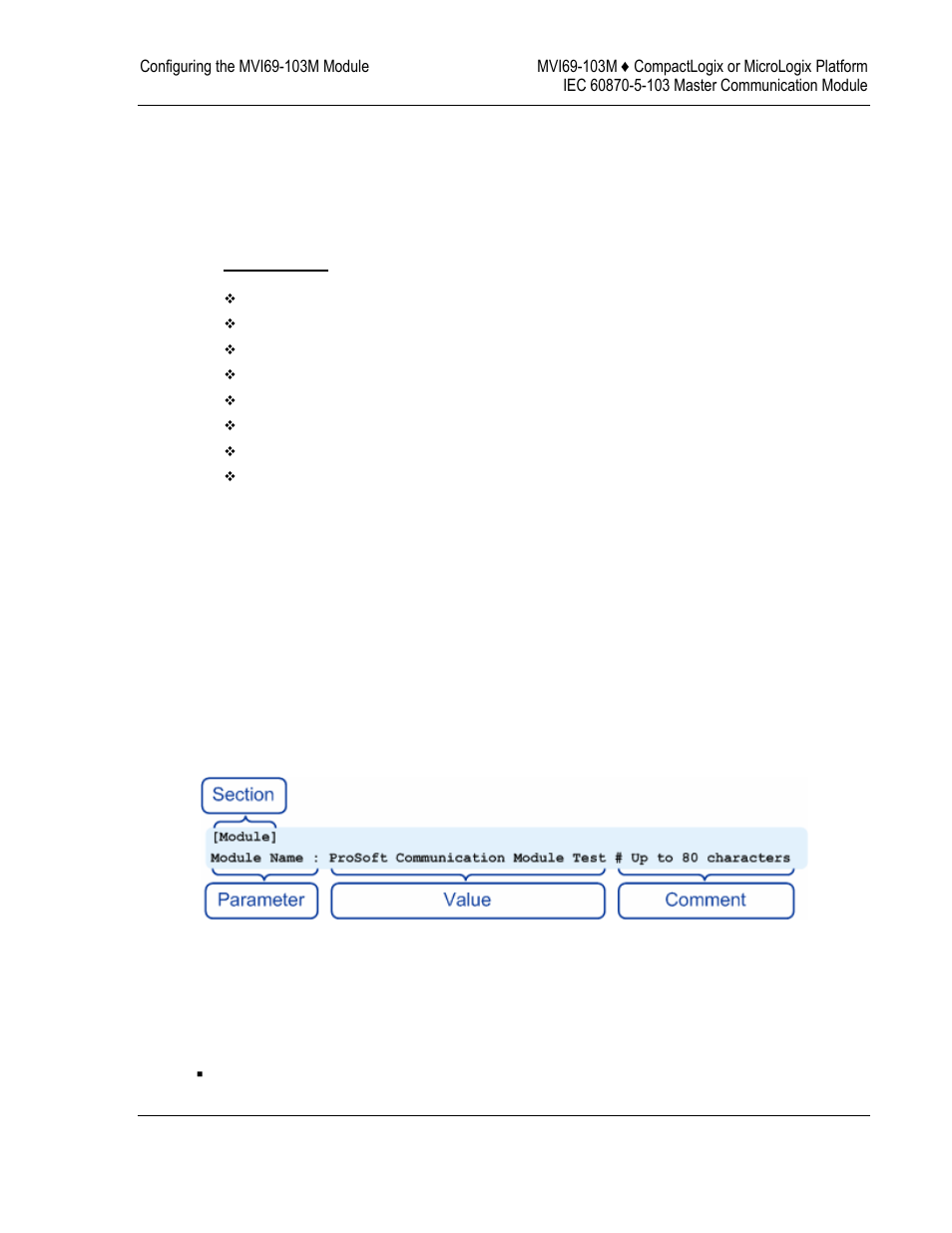 Configuring the mvi69-103m module, Configuration file | ProSoft Technology MVI69-103M User Manual | Page 21 / 131