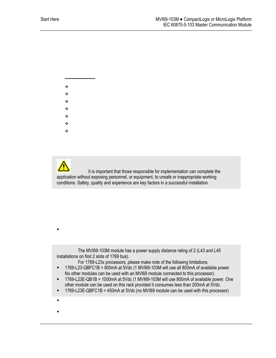 Start here, System requirements, Ge 9) | 1 start here | ProSoft Technology MVI69-103M User Manual | Page 9 / 131