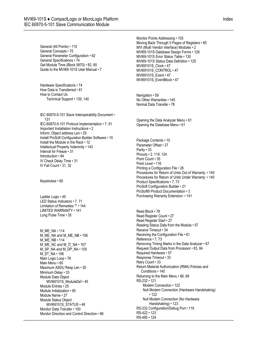 ProSoft Technology MVI69-101S User Manual | Page 148 / 149