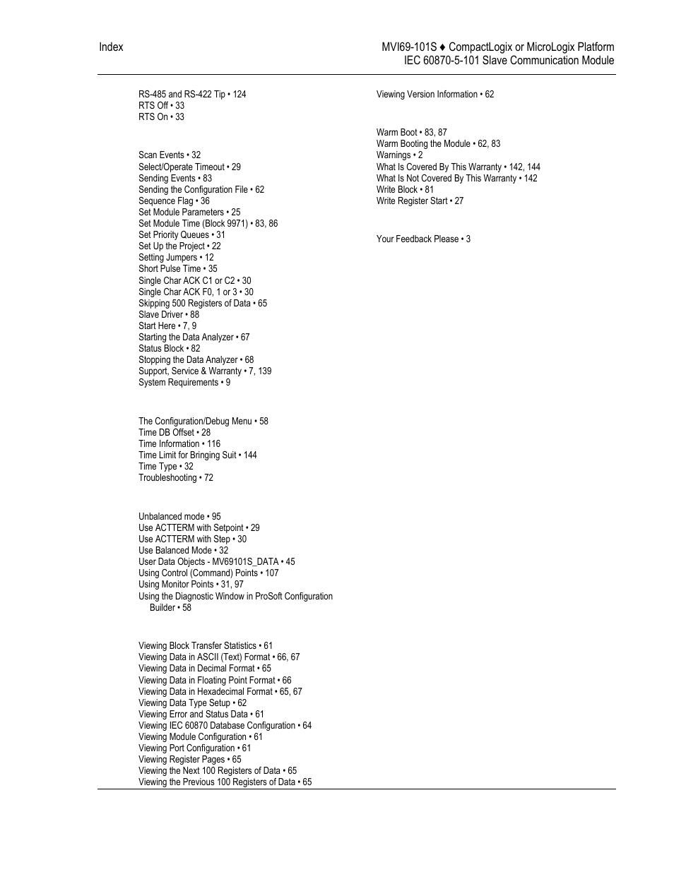 ProSoft Technology MVI69-101S User Manual | Page 149 / 149