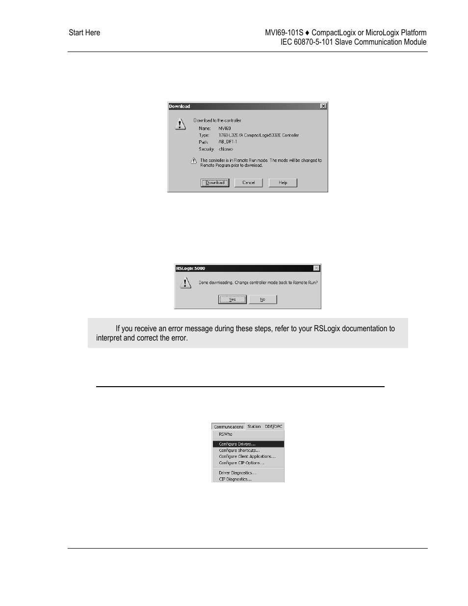 Configuring rslinx | ProSoft Technology MVI69-101S User Manual | Page 17 / 149
