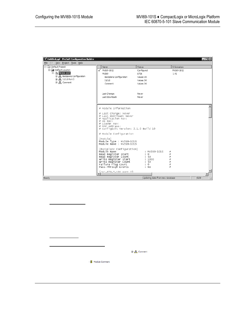 Set module parameters, To rename an object, Module entries | To configure module parameters | ProSoft Technology MVI69-101S User Manual | Page 25 / 149