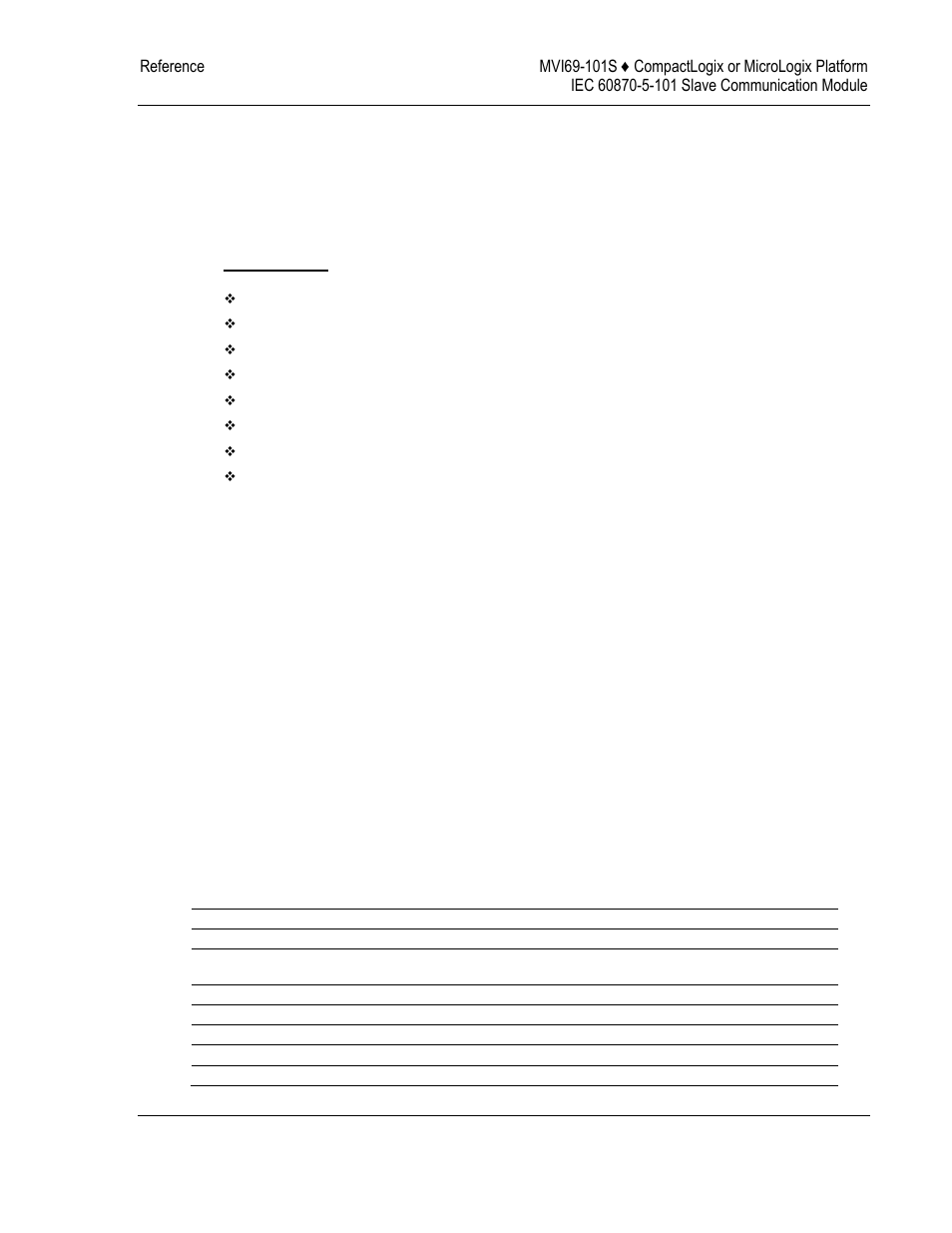 Reference, Product specifications, Ge 73) | 5 reference | ProSoft Technology MVI69-101S User Manual | Page 73 / 149