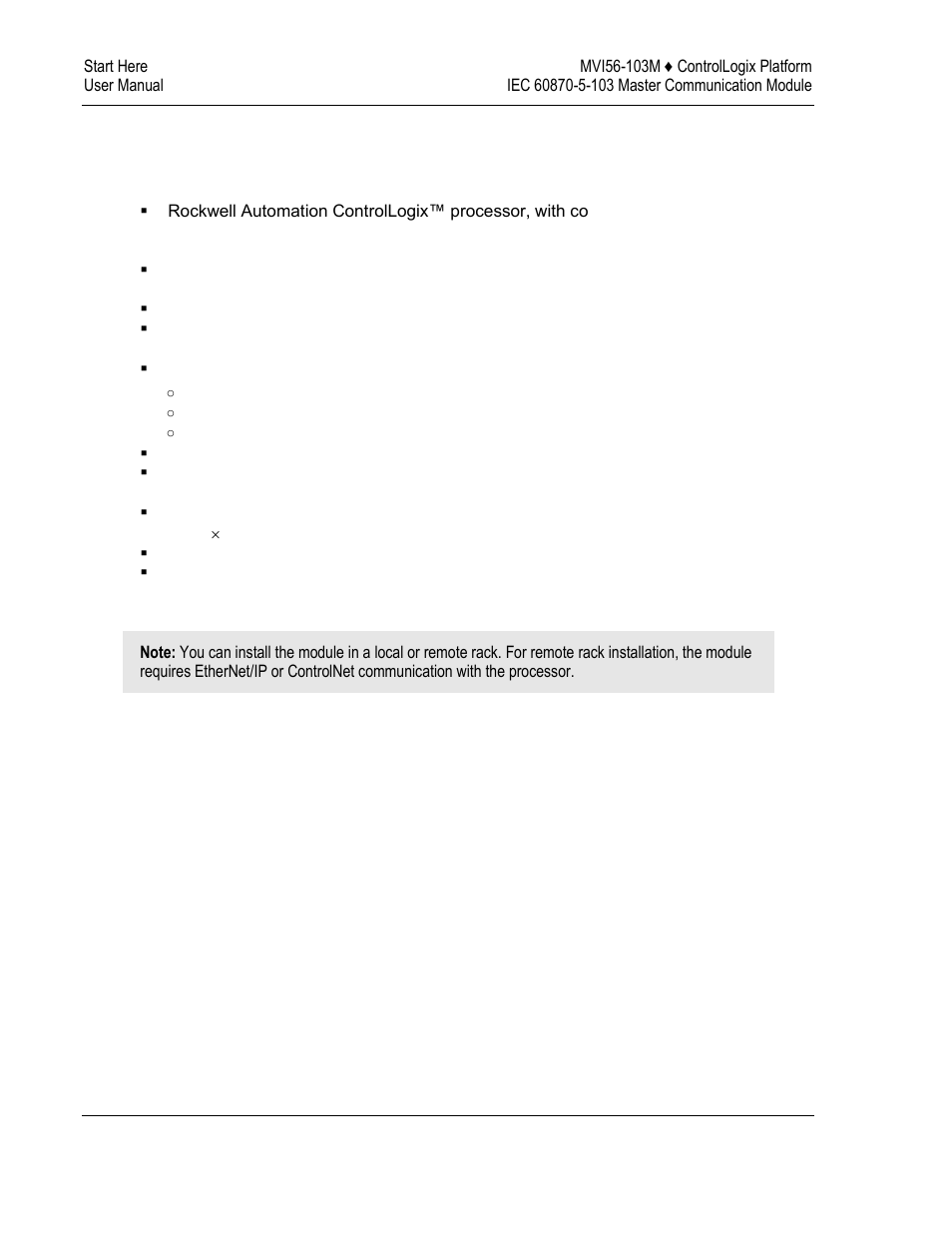 System requirements | ProSoft Technology MVI56-103M User Manual | Page 12 / 152
