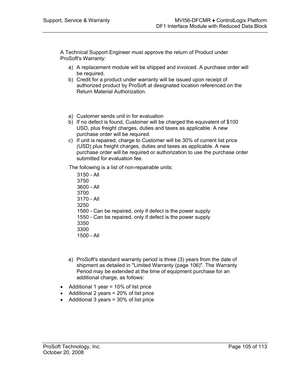 ProSoft Technology MVI56-DFCMR User Manual | Page 105 / 113