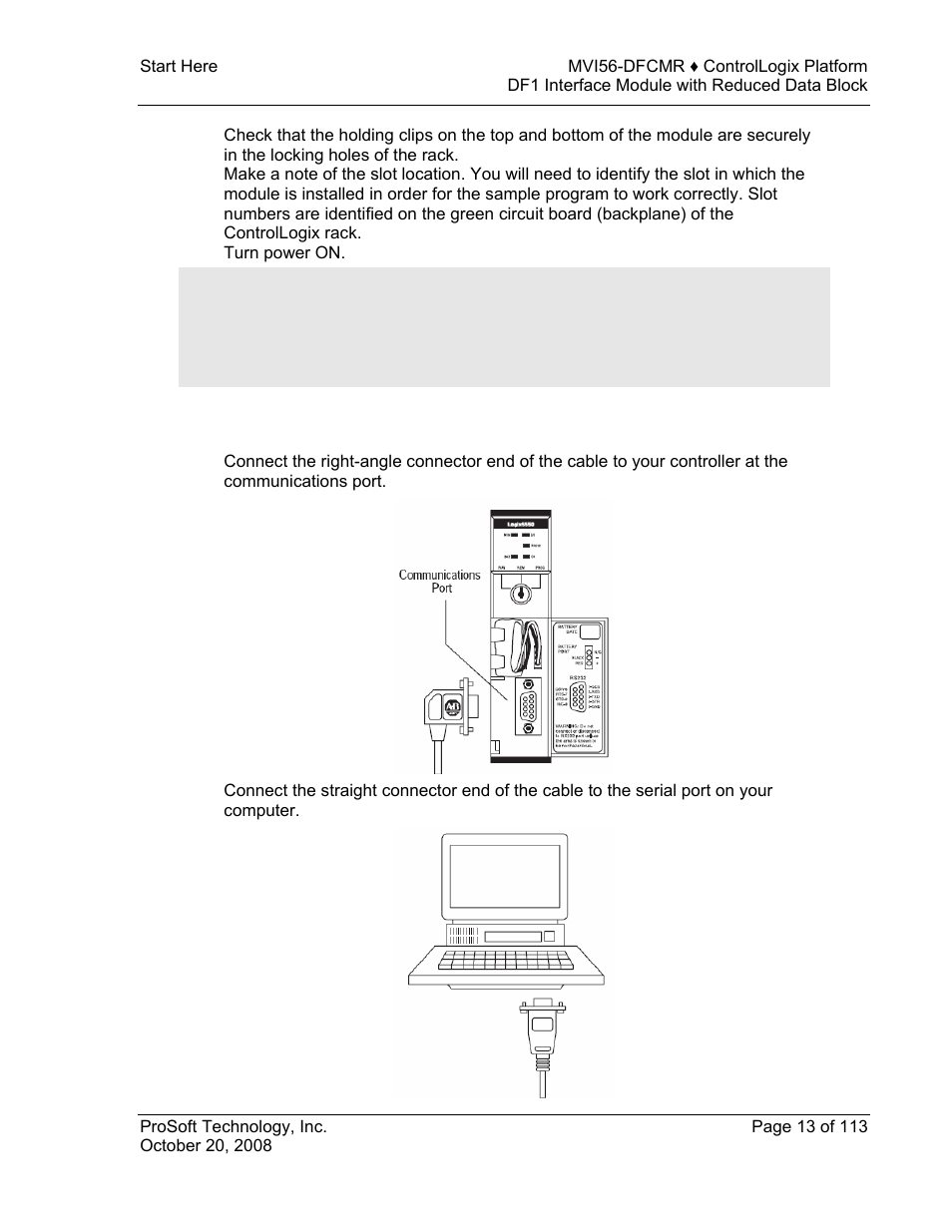 Connect your pc to the processor | ProSoft Technology MVI56-DFCMR User Manual | Page 13 / 113