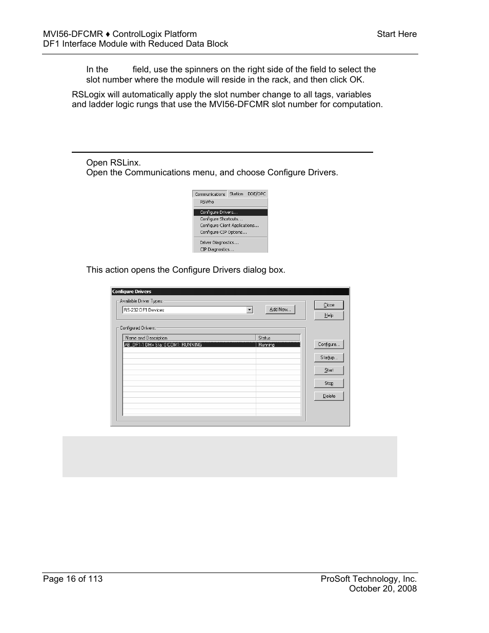 ProSoft Technology MVI56-DFCMR User Manual | Page 16 / 113