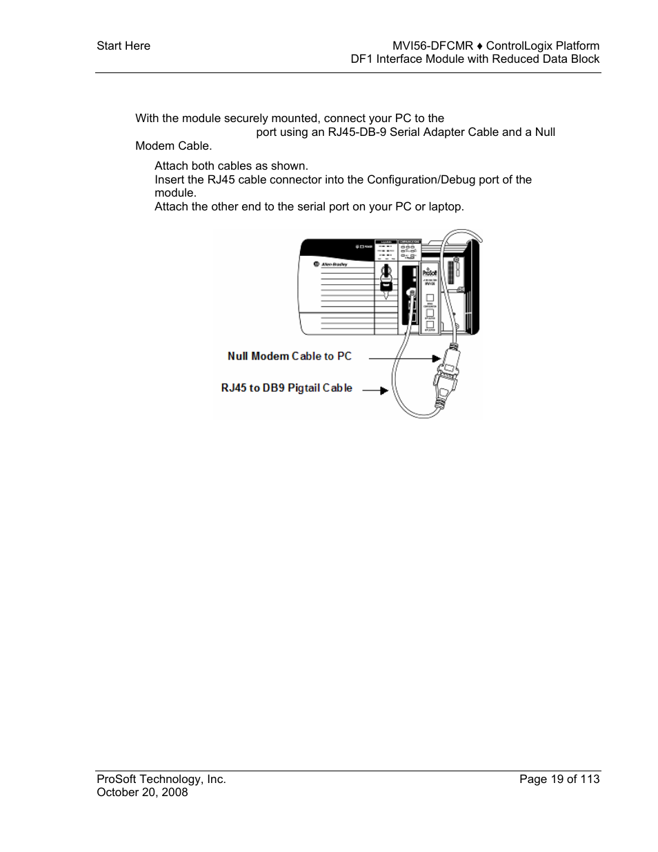 Connect your pc to the module | ProSoft Technology MVI56-DFCMR User Manual | Page 19 / 113