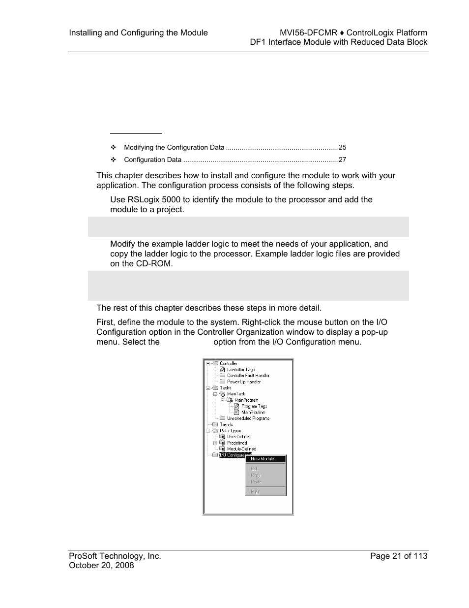 Installing and configuring the module, 2installing and configuring the module | ProSoft Technology MVI56-DFCMR User Manual | Page 21 / 113