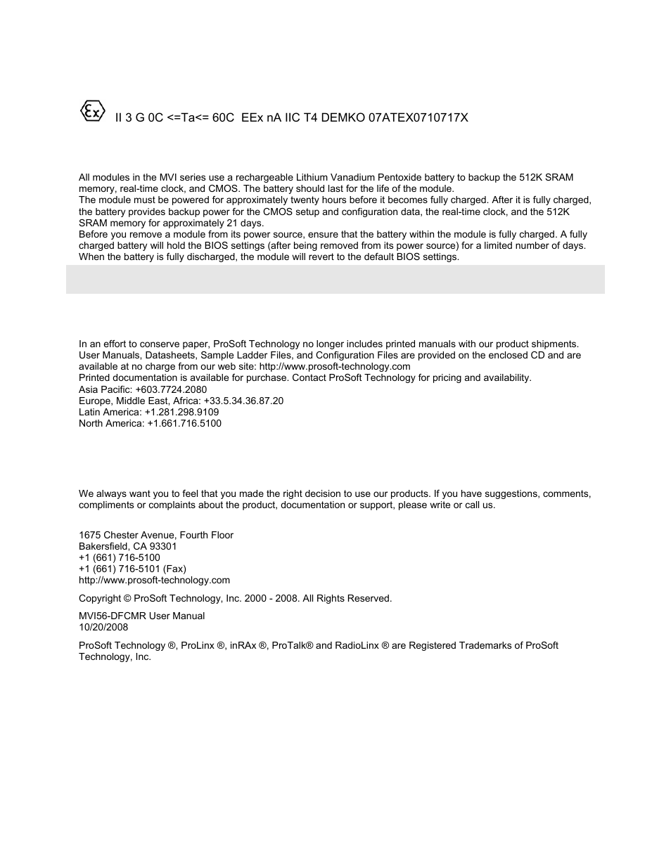 ProSoft Technology MVI56-DFCMR User Manual | Page 3 / 113