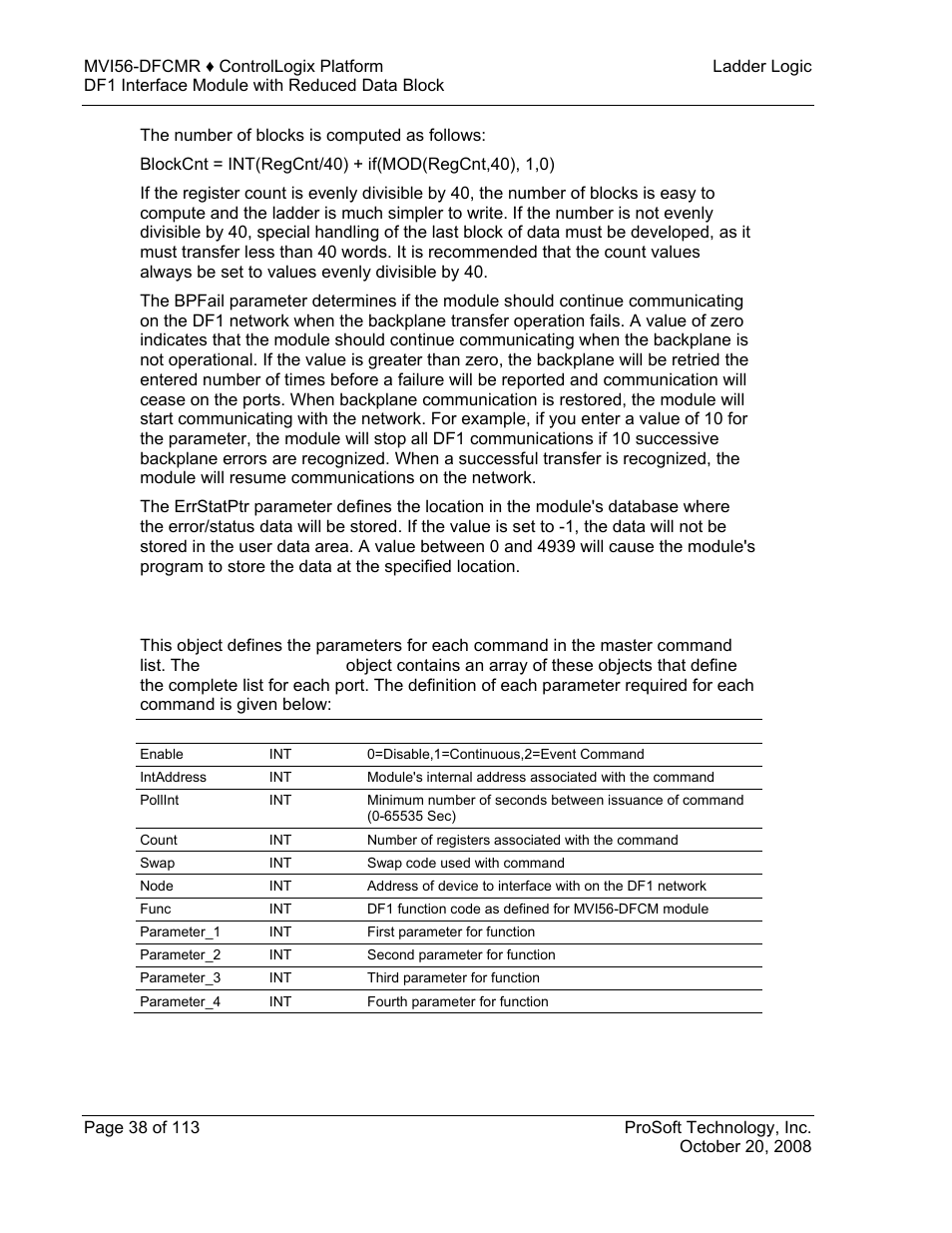 ProSoft Technology MVI56-DFCMR User Manual | Page 38 / 113