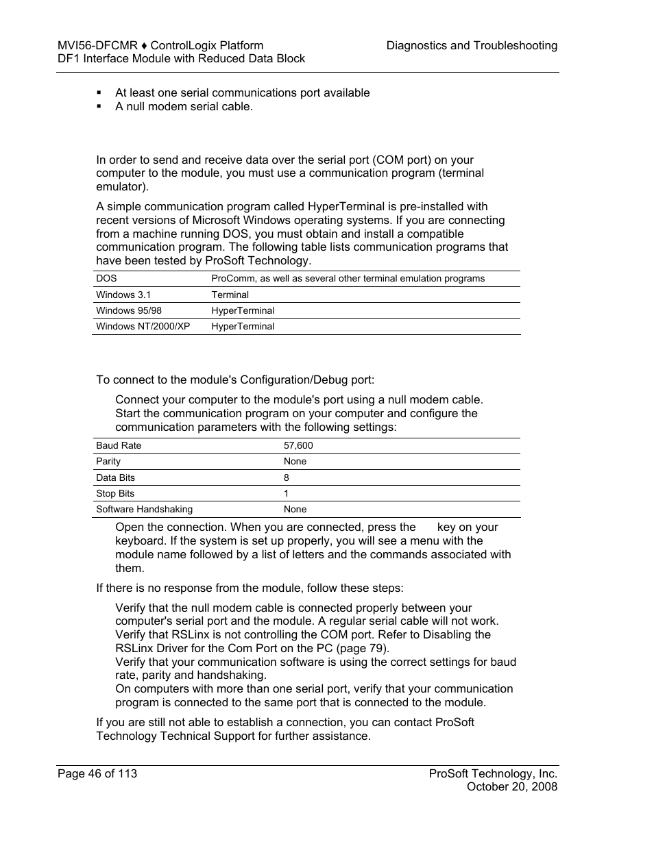 ProSoft Technology MVI56-DFCMR User Manual | Page 46 / 113