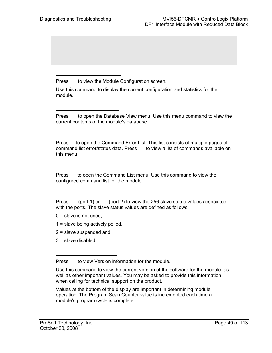 ProSoft Technology MVI56-DFCMR User Manual | Page 49 / 113