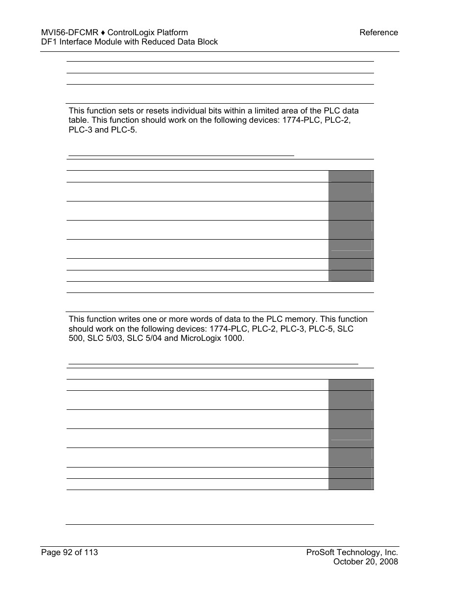 ProSoft Technology MVI56-DFCMR User Manual | Page 92 / 113