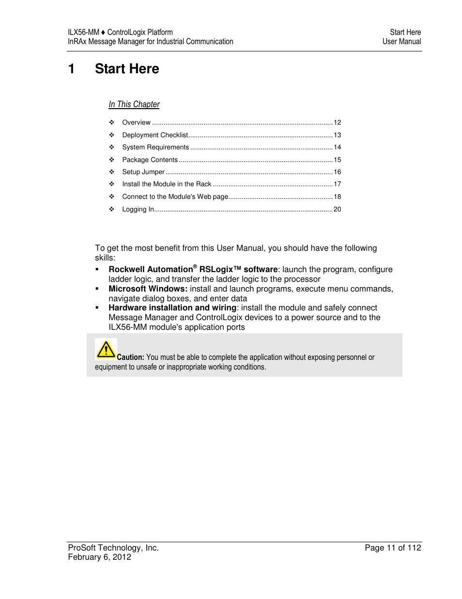 1start here | ProSoft Technology ILX56-MM User Manual | Page 11 / 112