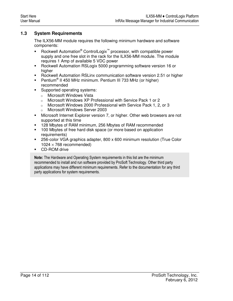 ProSoft Technology ILX56-MM User Manual | Page 14 / 112