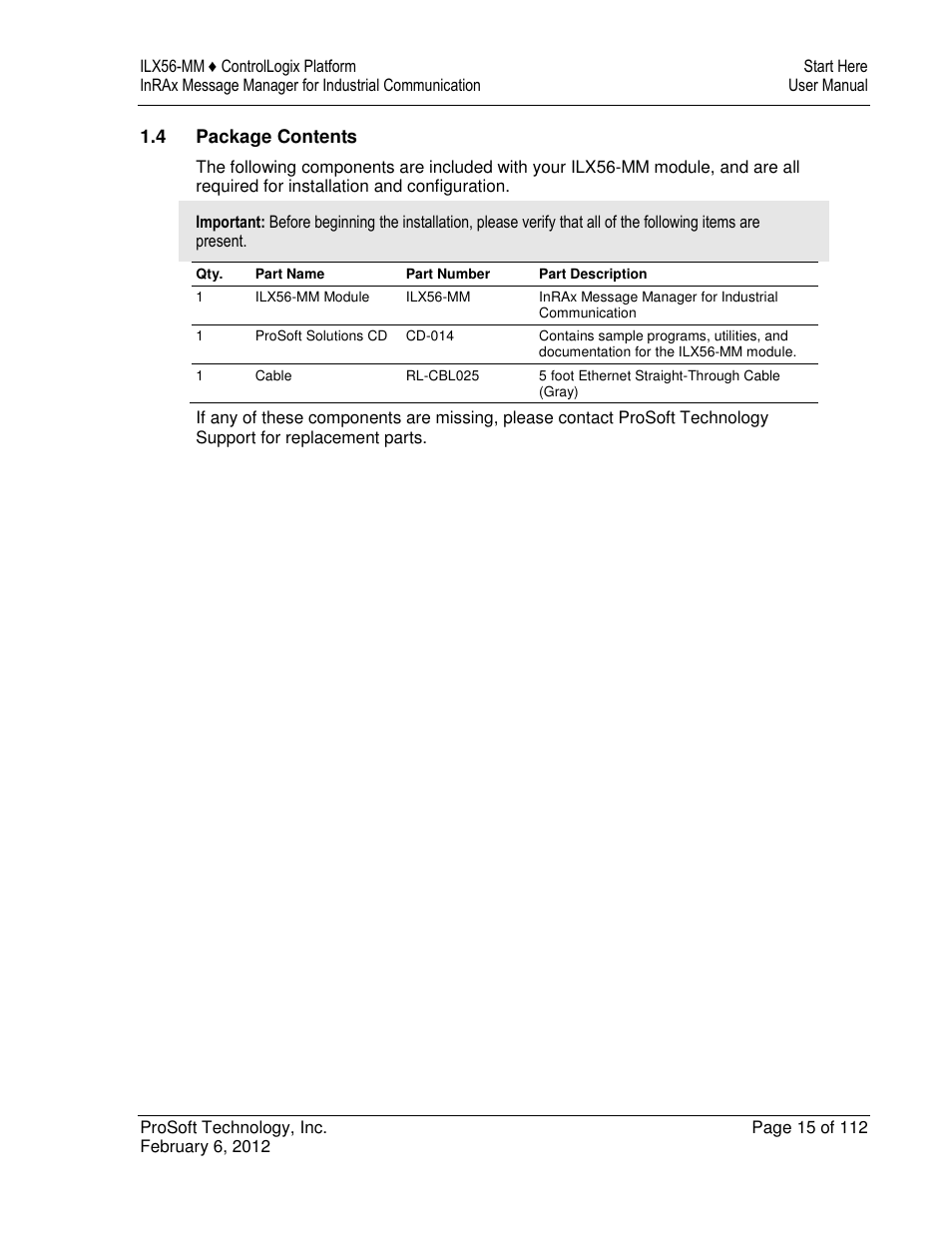 ProSoft Technology ILX56-MM User Manual | Page 15 / 112