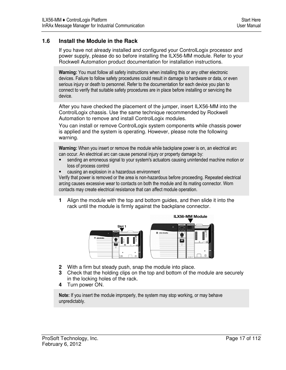 ProSoft Technology ILX56-MM User Manual | Page 17 / 112