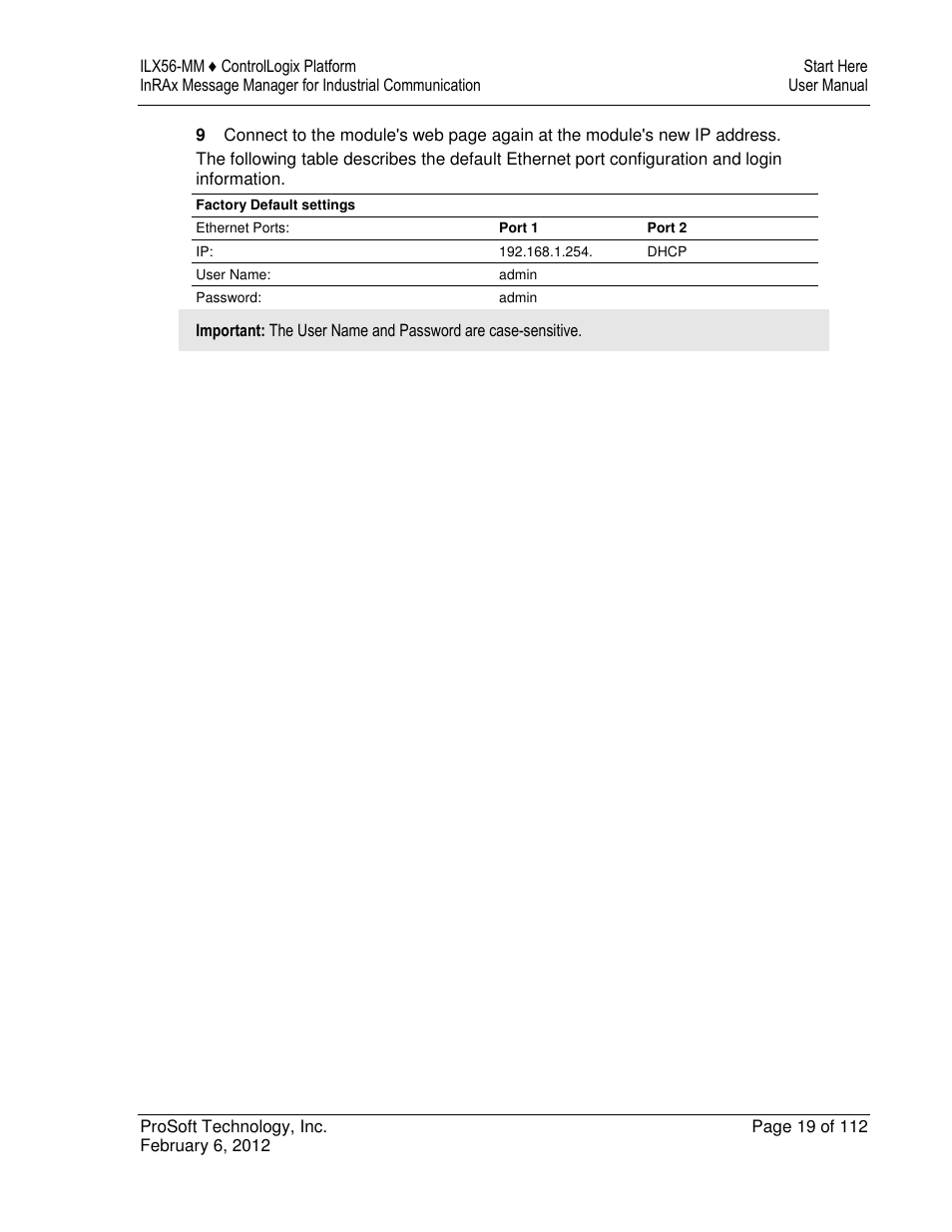 ProSoft Technology ILX56-MM User Manual | Page 19 / 112