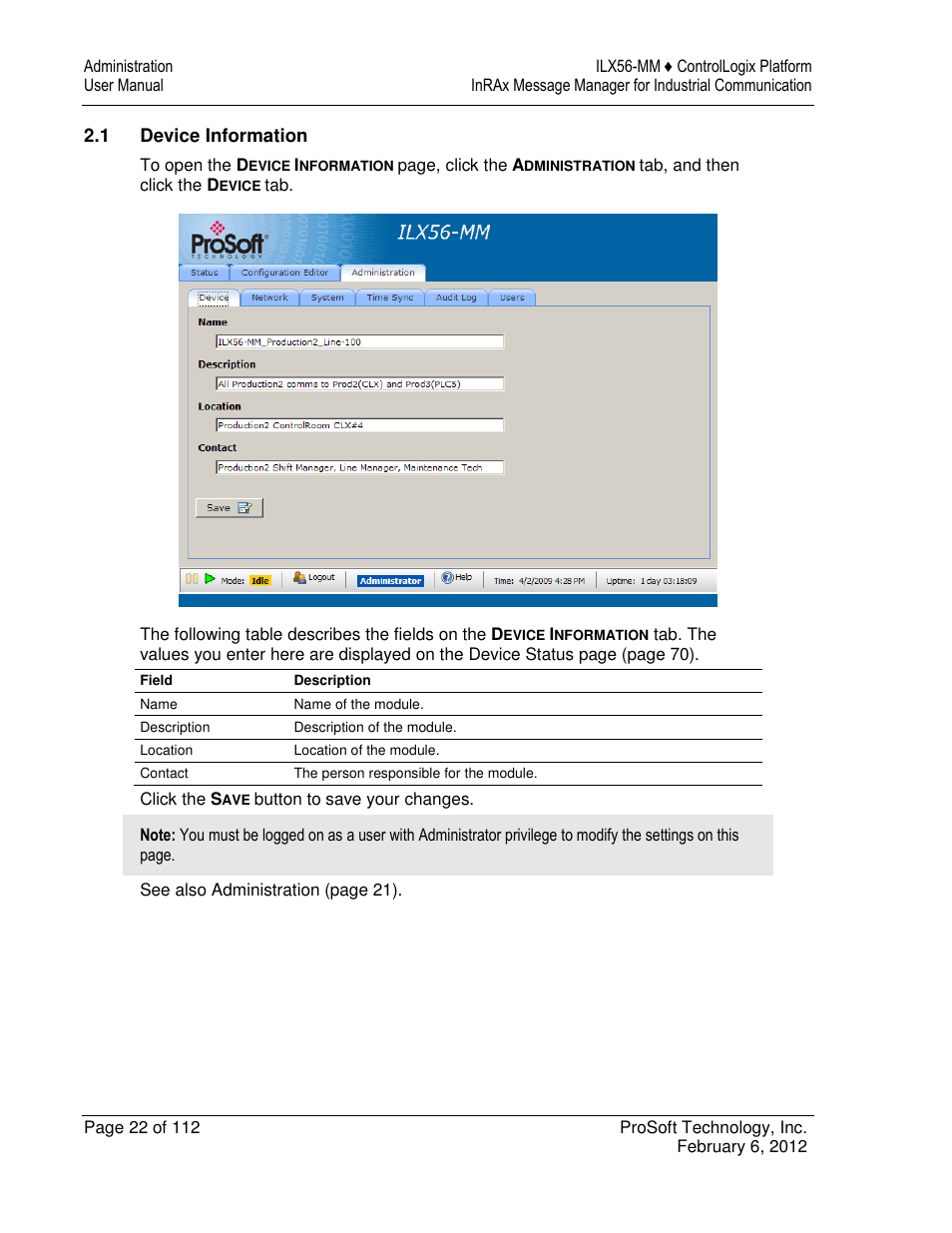 ProSoft Technology ILX56-MM User Manual | Page 22 / 112