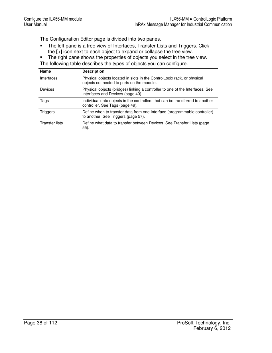 ProSoft Technology ILX56-MM User Manual | Page 38 / 112